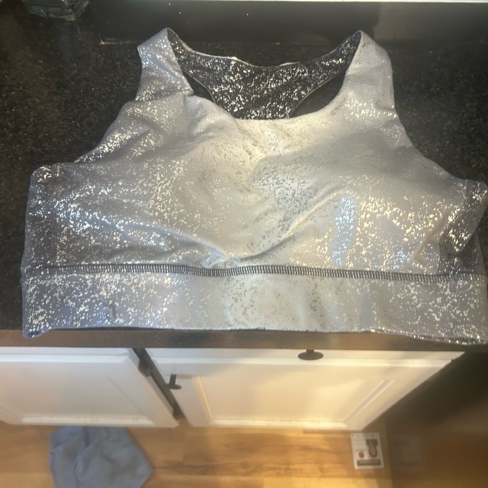 Champion Silver Metallic Racerback Sports Bra